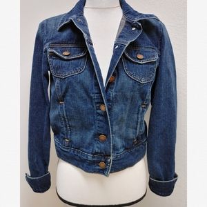 Gap Cropped Denim Jean Jacket Size M